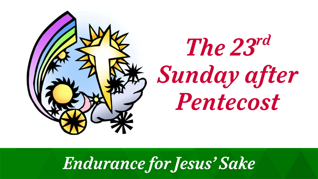The 23rd Sunday after Pentecost – November 16, 2025