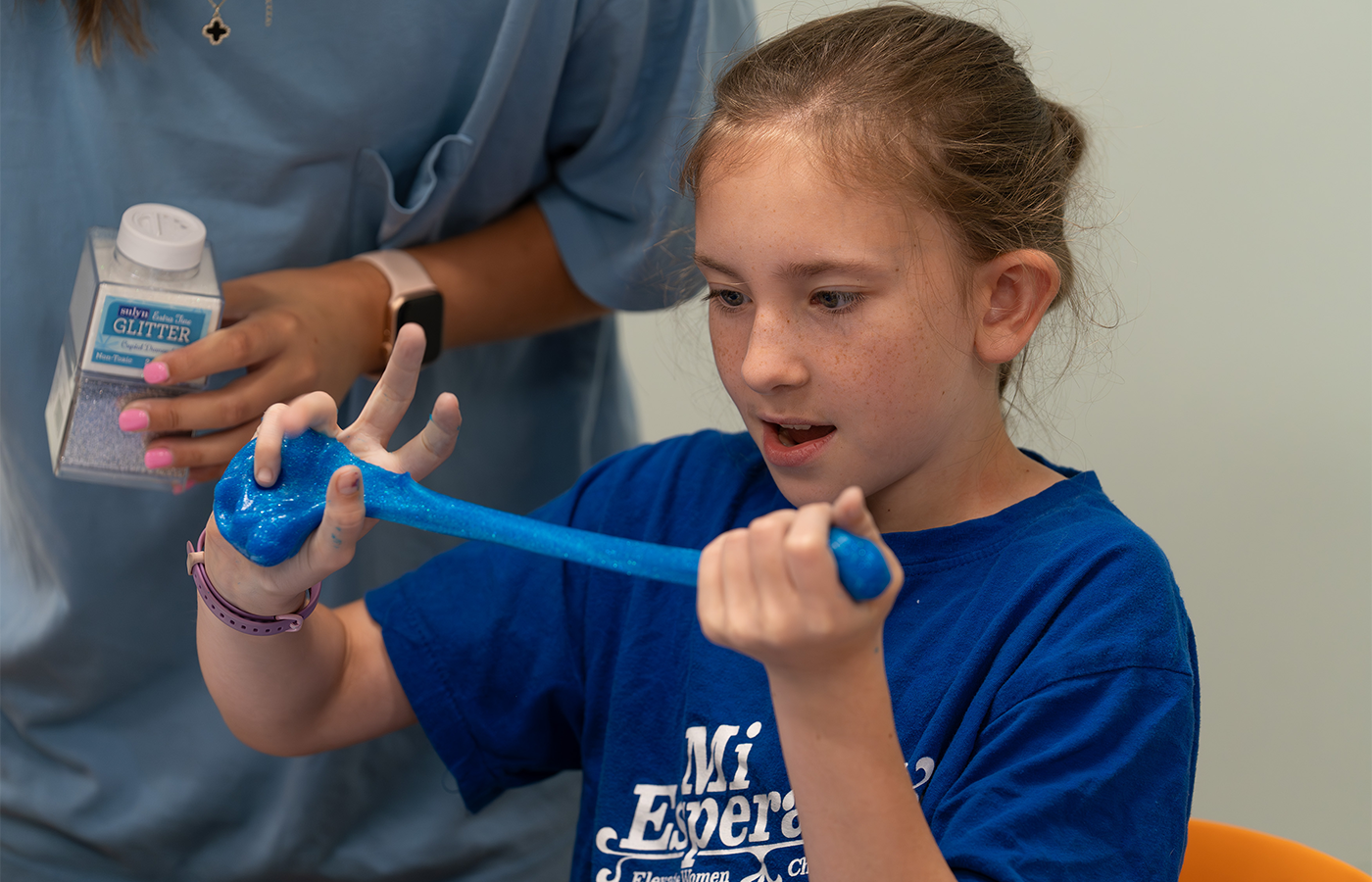 Brooke Ana playing with slime